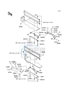 MULE 4010 DIESEL 4x4 KAF950FCF EU drawing Rear Fender(s)