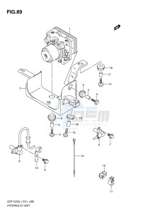 GSF1250 (E21) Bandit drawing HYDRAULIC UNIT (GSF1250AL1 E21)