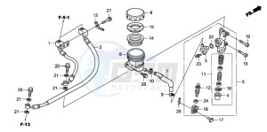 CBF600N drawing REAR BRAKE MASTER (CBF600SA8/NA8)