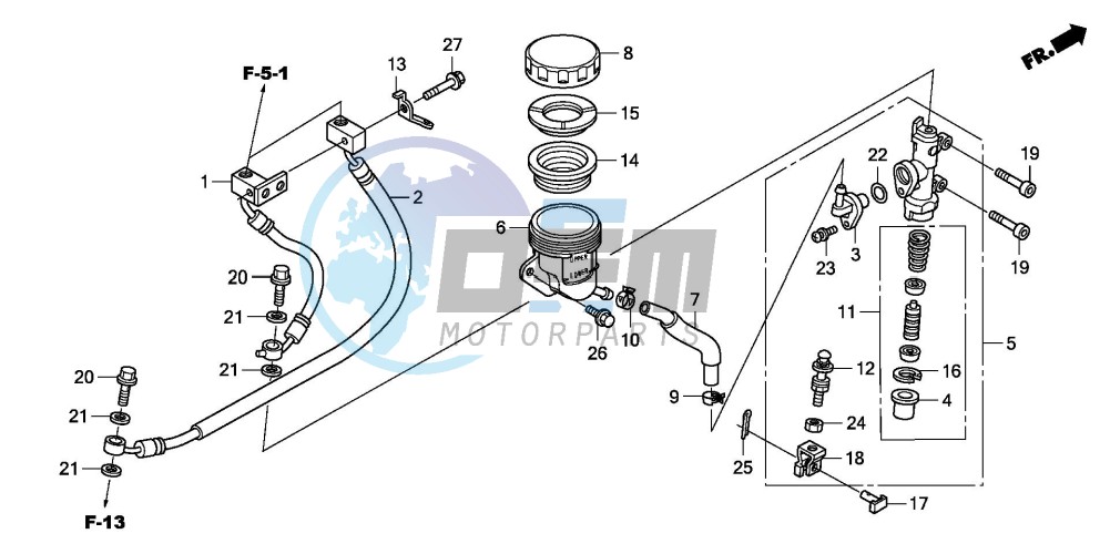 REAR BRAKE MASTER (CBF600SA8/NA8)