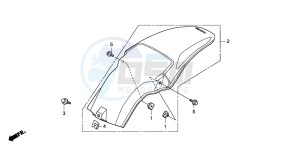 CR85RB drawing REAR FENDER