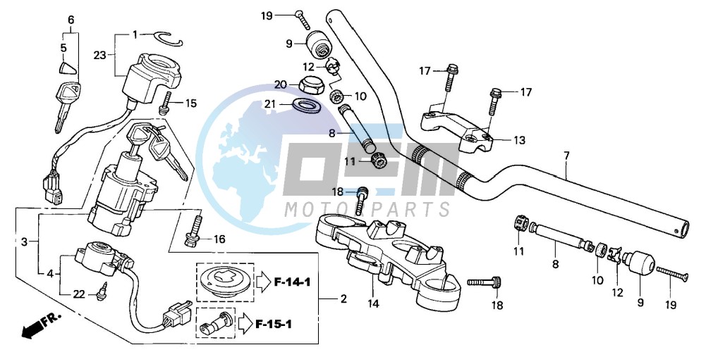 HANDLE PIPE/TOP BRIDGE (CB600F3/4/5/6)