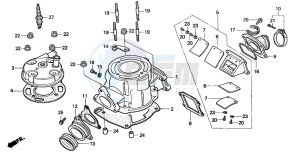 CR80R drawing CYLINDER/CYLINDER HEAD