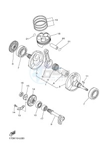 YZ250F (17D9 17DA 17DB 17DC) drawing CRANKSHAFT & PISTON