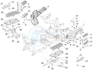 California 1400 Touring SE ABS 1380 drawing Foot rests