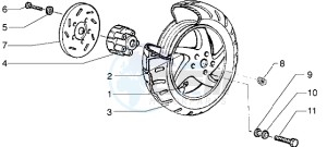 Runner 50 drawing Rear wheel (Vehicle with rear hub brake)