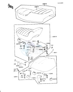 KZ 750 H [LTD] (H2-H4) [LTD] drawing SEAT -- 81-83 H2_H3_H4- -