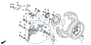 FES150 125 S-WING drawing REAR WHEEL