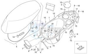 Sonic 50 Air drawing Saddle - Helmet compartment