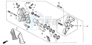 XL1000V VARADERO drawing FRONT BRAKE CALIPER (R.) (XL1000VA)