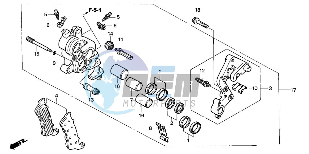 FRONT BRAKE CALIPER (R.) (XL1000VA)