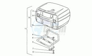 Nevada 750 drawing Rear top box