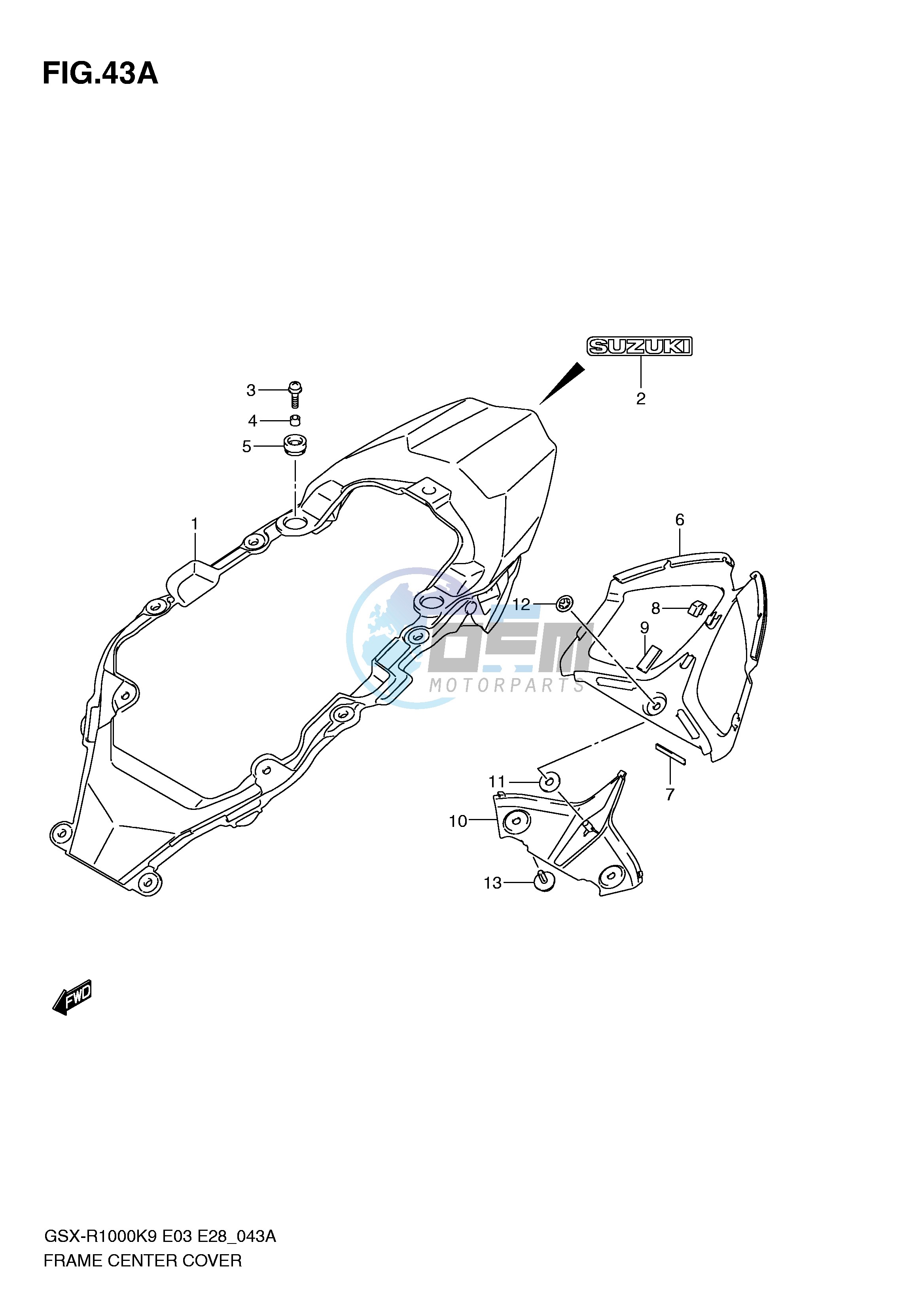 FRAME CENTER COVER (MODEL L0)