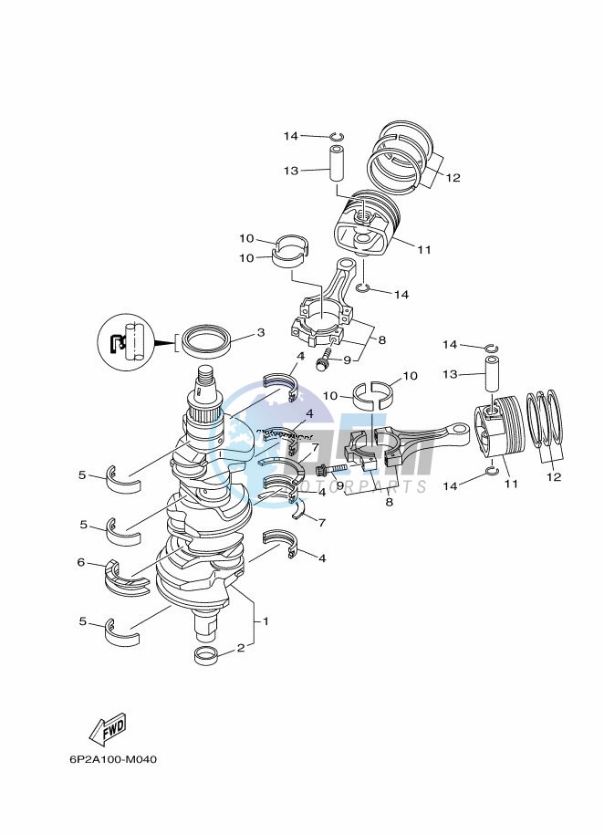 CRANKSHAFT--PISTON