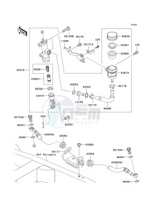 ZR 750 L [Z750 AU] (L7F-L8F) L8F drawing REAR MASTER CYLINDER