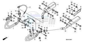 ST1300A9 UK - (E / ABS MKH MME) drawing EXHAUST MUFFLER