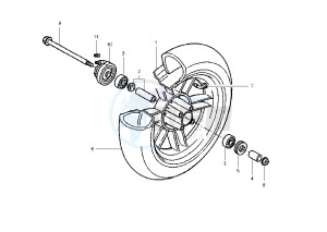 BW'S ORIGINAL 50 drawing FRONT WHEEL