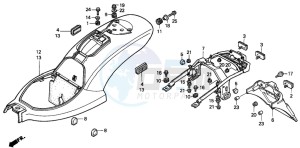 VT600CD drawing REAR FENDER