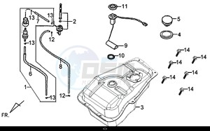 X'PRO 50 (45 Km/h) (AE05W9-EU) (E4) (L8-M1) drawing FUEL TANK