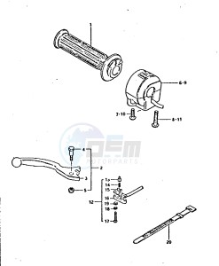 GSX750 (T-X) drawing RIGHT HANDLE SWITCH