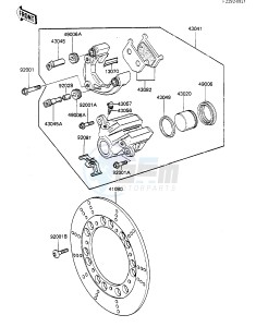 KZ 550 F [SPECTRE] (F1-F2) [SPECTRE] drawing FRONT BRAKE