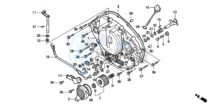 TRX300EX FOURTRAX 300 EX drawing RIGHT CRANKCASE COVER