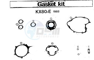 KX 80 E [KX80] (E2-E3) [KX80] drawing GASKET KIT