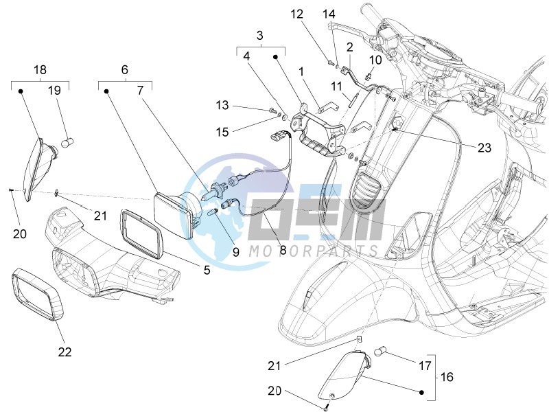 Front headlamps - Turn signal lamps