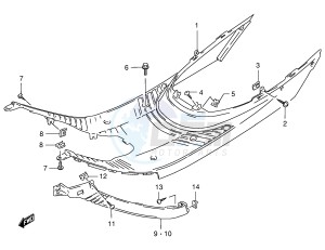 AE50 (E71) drawing REAR LEG SHIELD