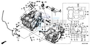 CB500XE CB500X ABS UK - (E) drawing CRANKCASE