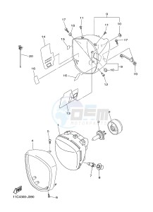 XVS1300A MIDNIGHT STAR (1CS5) drawing HEADLIGHT