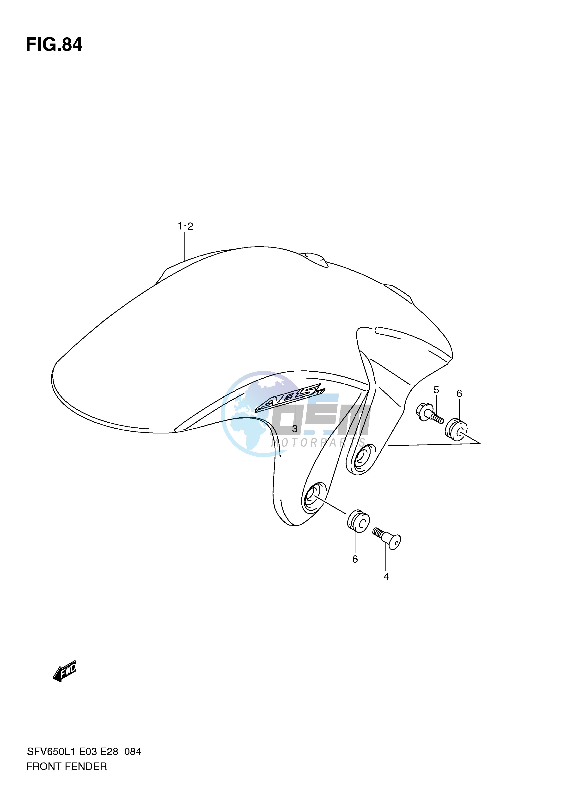 FRONT FENDER (SFV650AL1 E28)