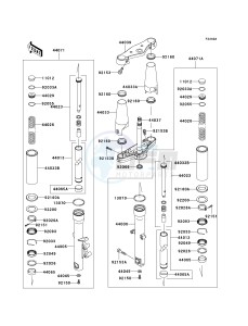 VN 900 D[VULCAN 900 CLASSIC LT] (6F-9F) D7F drawing FRONT FORK-- JKAVN2D1 7A010828 - - -