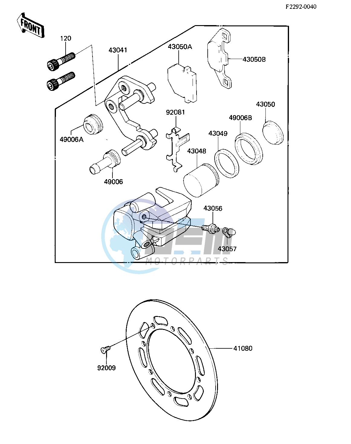 FRONT BRAKE -- 84 A2- -