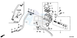 NSS125ADF Forza 125 - NSS125AD UK - (E) drawing REAR BRAKE MASTER CYLINDER