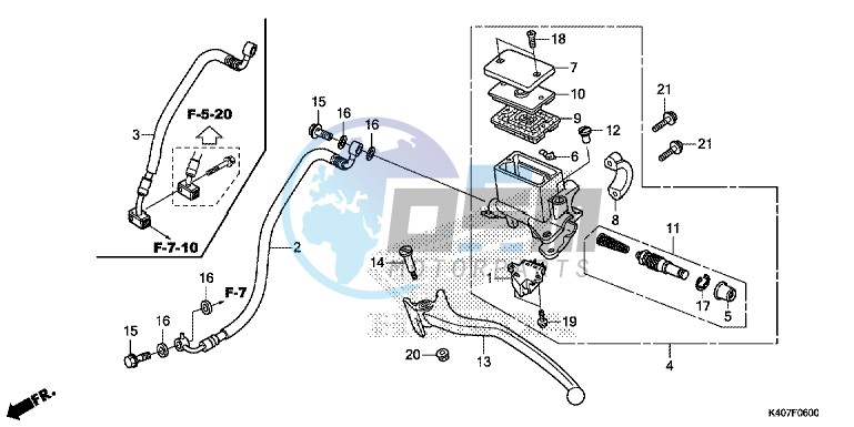 REAR BRAKE MASTER CYLINDER