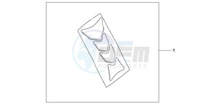 CB600FA39 Europe Direct - (ED / ABS ST) drawing TANK PAD HRC LOGO