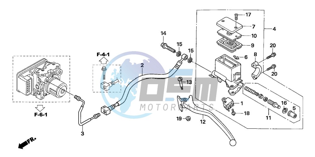 RR. BRAKE MASTER CYLINDER (NSS250EX)