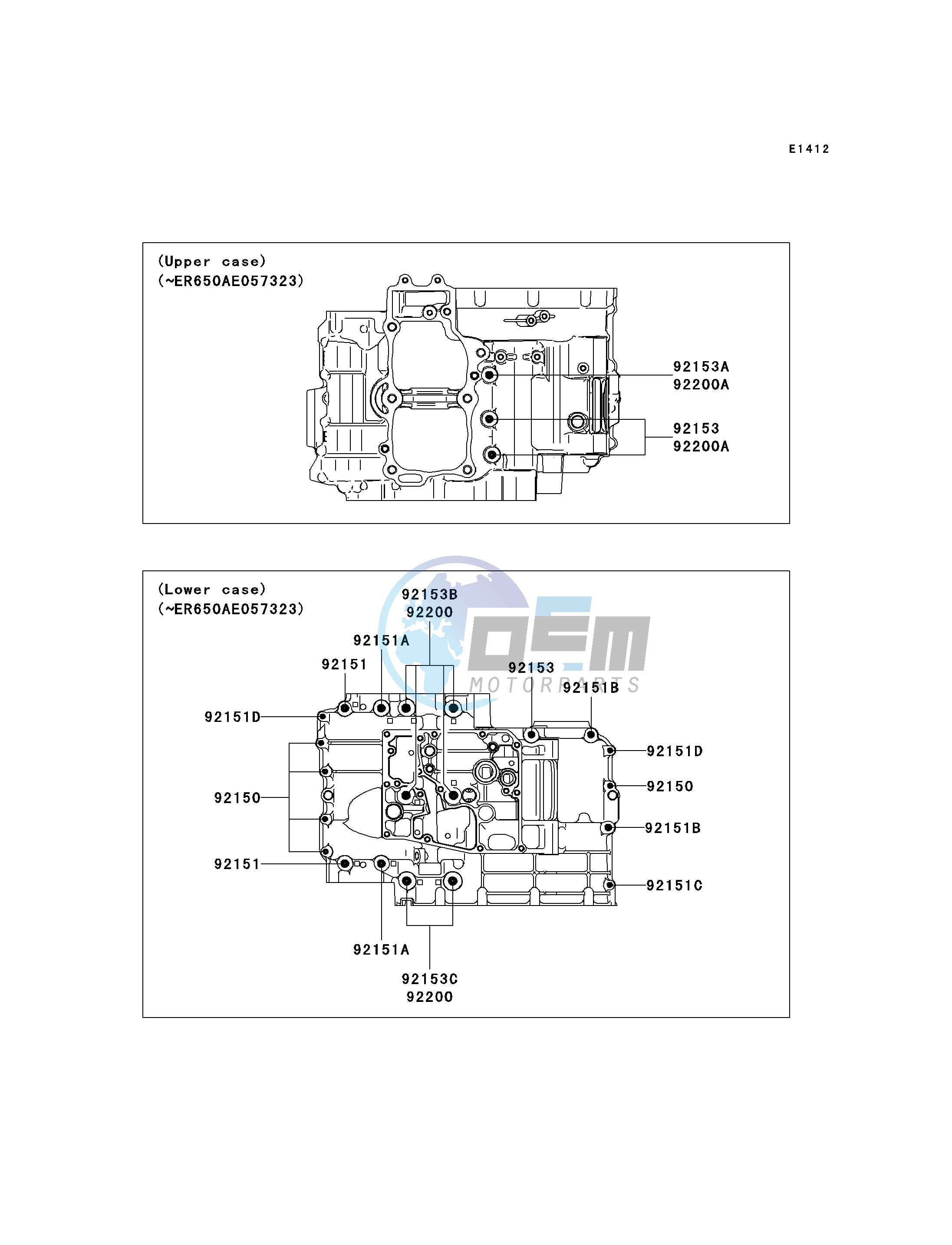 CRANKCASE BOLT PATTERN