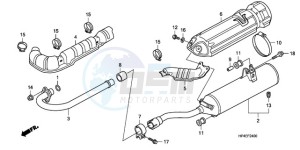 TRX420FPMA U / PS 4WD drawing EXHAUST MUFFLER