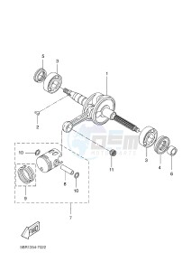 NS50N AEROX NAKED (1PL1 1PL1 1PL1) drawing CRANKSHAFT & PISTON