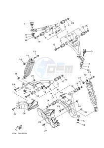 YFM700FWBD YFM70KPXJ KODIAK 700 EPS (B32G) drawing FRONT SUSPENSION & WHEEL