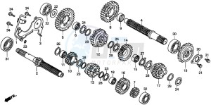 VT750C2 drawing TRANSMISSION