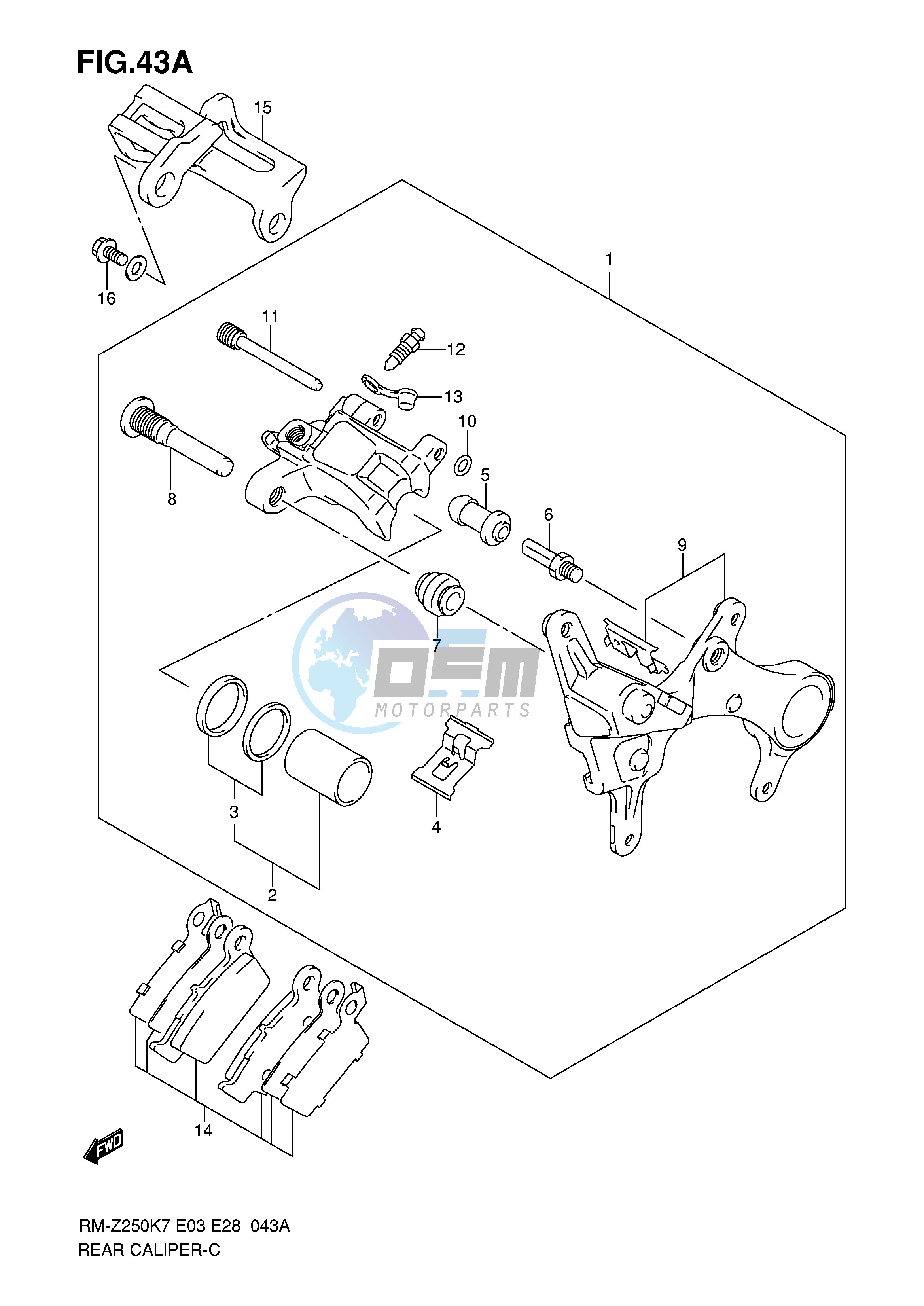 REAR CALIPER (MODEL K8 K9)