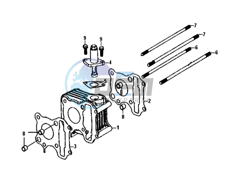 CYLINDER / TOP GASKET / LOWER GASKET