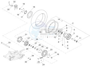 CAPONORD 1200 RALLY E3 ABS (NAFTA) drawing Rear wheel