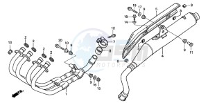 CB600F CB600F drawing EXHAUST MUFFLER (CB600F2/F22)