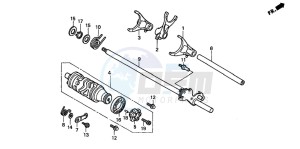 CBF600S drawing GEARSHIFT DRUM