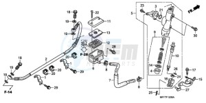 XL700V9 UK - (E / MKH SPC) drawing RR. BRAKE MASTER CYLINDER