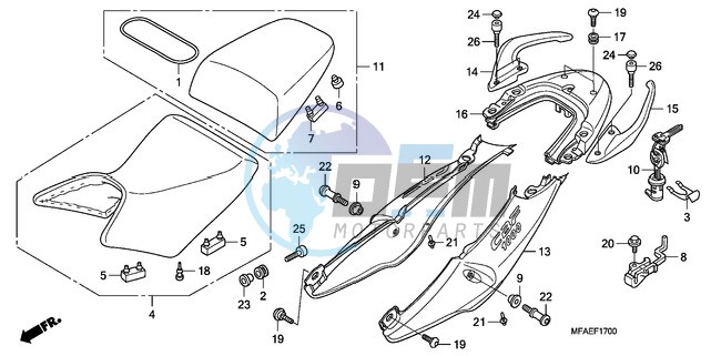 SEAT/REAR COWL